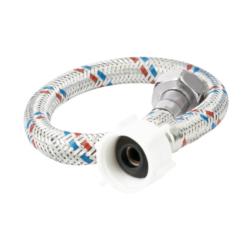 Código: 49592 Manguera p/WC, aluminio, 1/2'x7/8', 35cm, plást/metal, Basic FWC-P35P