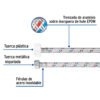 Código: 49593 Manguera p/WC, aluminio, 1/2'x7/8', 50cm, plást/metal, Basic FWC-P50P