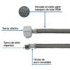 Código: 45505 Manguera p/WC, vinilo gris, 3/8'x7/8' , 50cm, plástico/latón FWC-P50VL