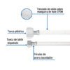 Código: 49522 Manguera p/WC vinilo blanco 1/2'x7/8', 60cm, plástico/latón FWC-P60B