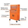 Código: 102938 Gabinete metálico móvil, 6 cajones, 2 compartimentos, Truper GAMO-7120