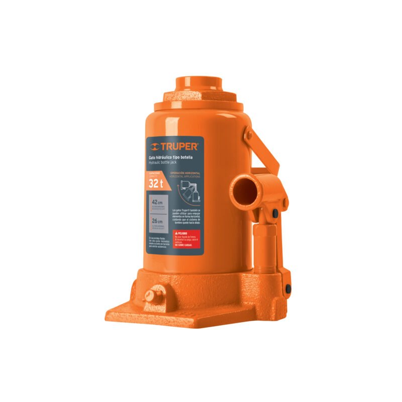 GAT-32.jpg Código: 14819 Gato hidráulico de botella de 32 Ton, Truper GAT-32
