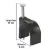 Código: 48284 Bolsa con 20 grapas negras de 16 mm para cable redondo GCU-16N