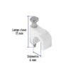Código: 43041 Bolsa con 500 grapas blancas de 6 mm para cable redondo GCU-6BG