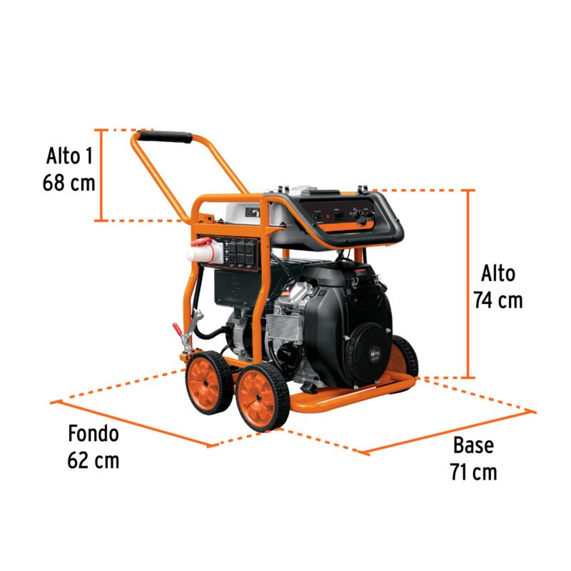GEN-100XFC2.jpg Código: 14359 Generador portátil 10 kW motor a gasolina, TRUPER GEN-100X