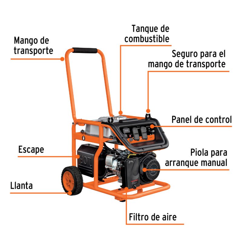 GEN-15XFC1.jpg Código: 15341 Generador portátil 1.5 kW motor a gasolina, TRUPER GEN-15X