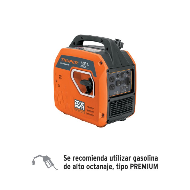 GEN-200.jpg Código: 103278 Generador silencioso inverter 2.2kW, 80 cc, encendido manual GEN-200