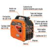 Código: 103278 Generador silencioso inverter 2.2kW, 80 cc, encendido manual GEN-200