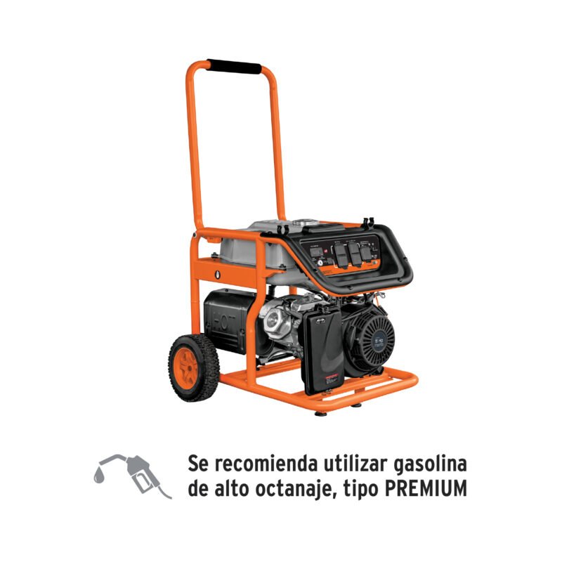 GEN-45X.jpg Código: 15343 Generador portátil 4.5 kW motor a gasolina, TRUPER GEN-45X