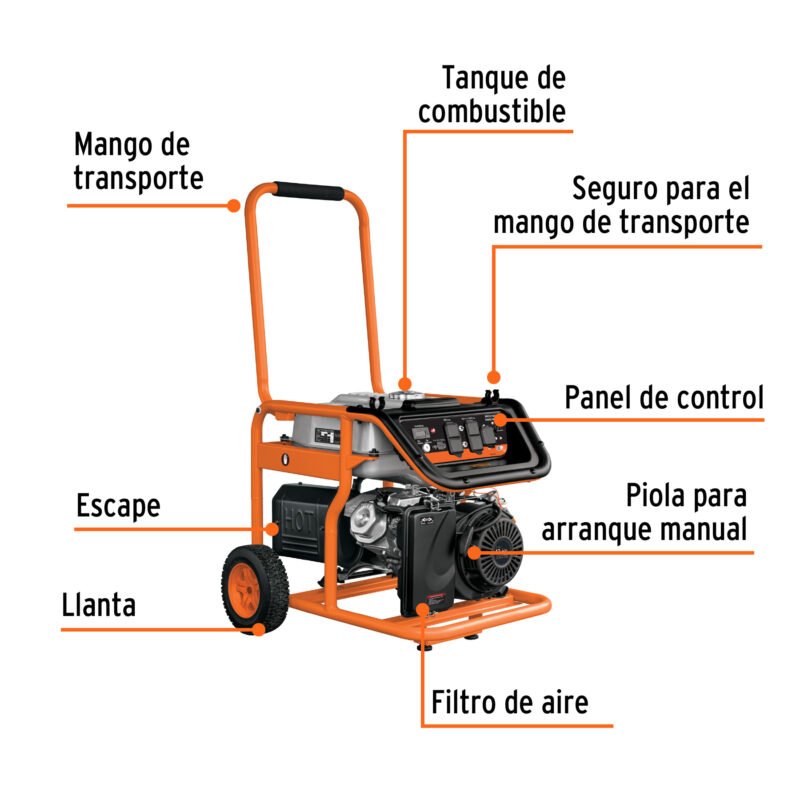 Código: 15344 Generador portátil 5.5 kW motor a gasolina, TRUPER GEN-55X
