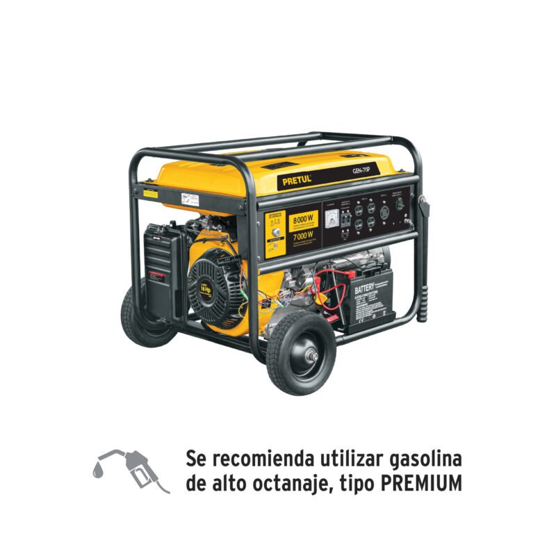 GEN-70P.jpg Código: 26036 Generador portátil 7 kW motor a gasolina, PRETUL GEN-70P