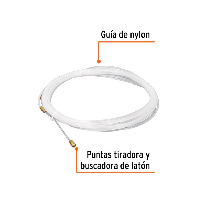 GNY-10FC1.jpg Código: 17755 Guía de nylon de 10 m para cable, Truper GNY-10