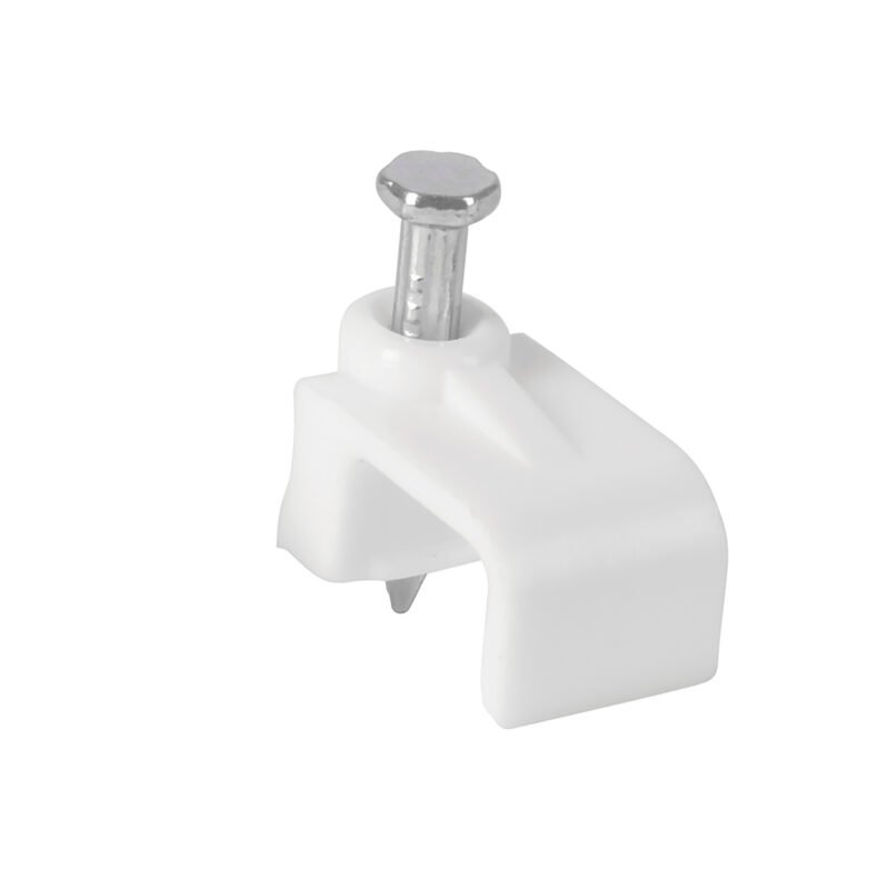 GPL-10BG.jpg Código: 43046 Bolsa con 500 grapas blancas de 6 x 9.5 mm para cable plano GPL-10BG