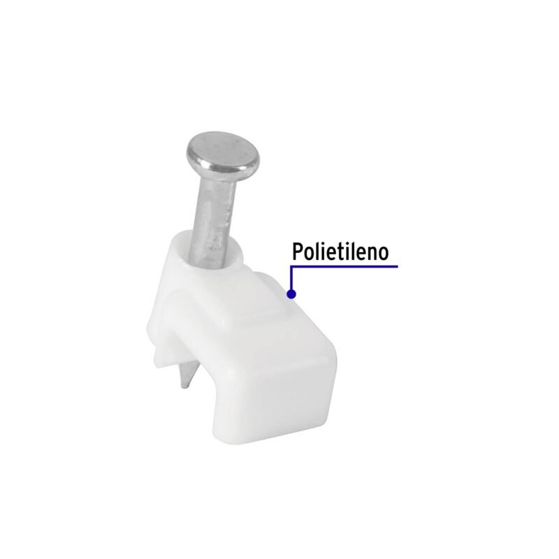 Código: 48277 Bolsa con 20 grapas blancas de 3 x 6 mm para cable plano GPL-5B