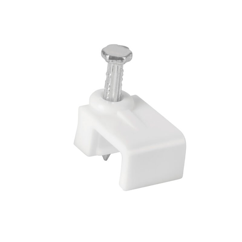 GPL-8BG.jpg Código: 43045 Bolsa con 500 grapas blancas de 5 X 8.5 mm para cable plano GPL-8BG