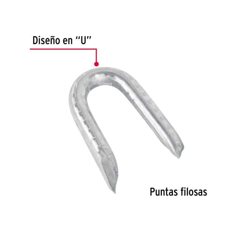 GRA-1GFC1.jpg Código: 44513 Caja con 10 kg de grapas 1' galvanizadas p/alambre de púas GRA-1G