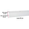 Código: 49888 Guardapolvo automático 90 cm blanco, HERMEX GUPO-90AB