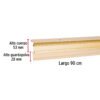 Código: 49878 Guardapolvo automático 90 cm dorado, HERMEX GUPO-90AD