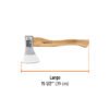 Código: 100494 Hacha europea, 800 g, mango hickory 15', Truper HE-800
