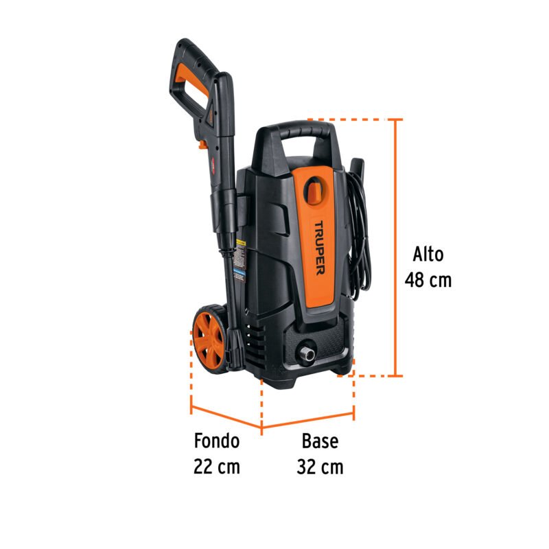 HILA-1500FC2.jpg Código: 101593 Hidrolavadora eléctrica 1500 PSI, Truper HILA-1500