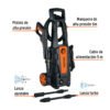 Código: 101594 Hidrolavadora eléctrica 1800 PSI, Truper HILA-1800