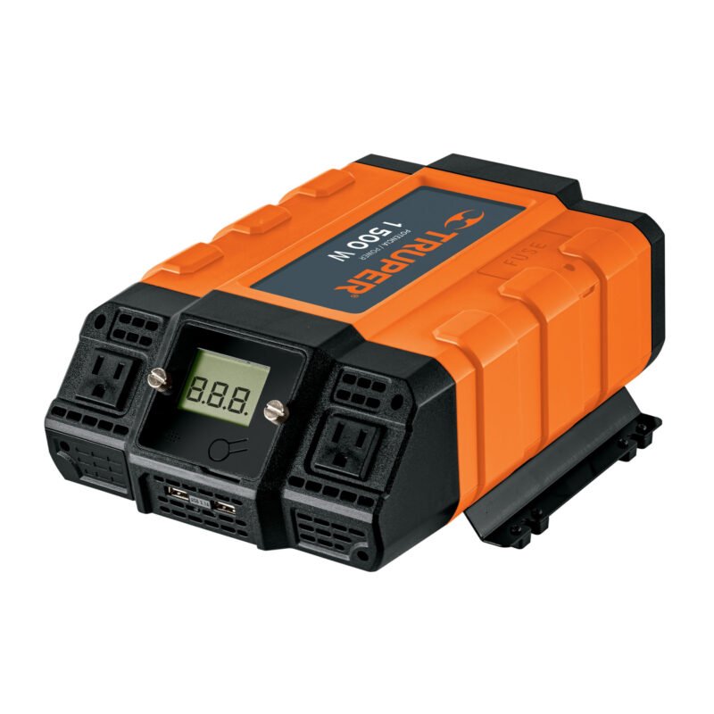 INCO-1500.jpg Código: 10492 Inversor de corriente de 1500 W con puertos USB, Truper INCO-1500