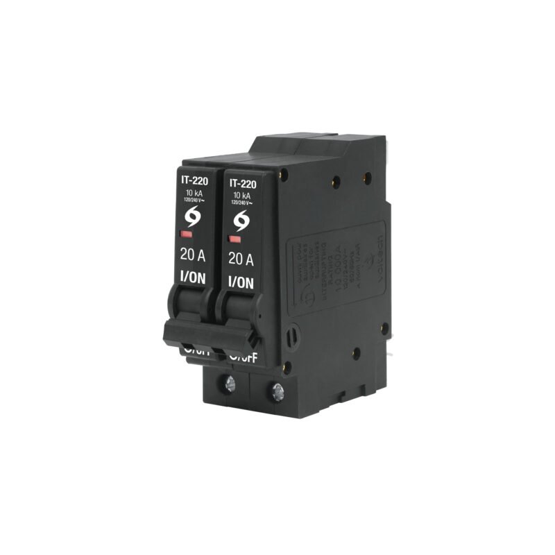 IT-220.jpg Código: 46704 Interruptor de 2 polos 20A, enchufable, VOLTECK IT-220