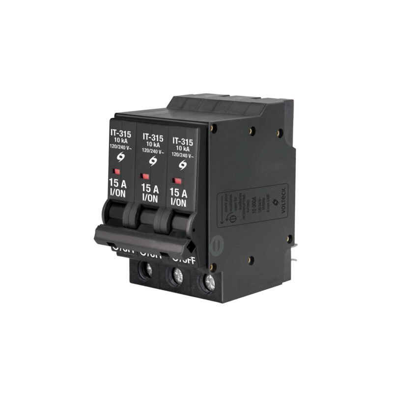 IT-315.jpg Código: 47513 Interruptor de 3 polos 15A, enchufable, VOLTECK IT-315