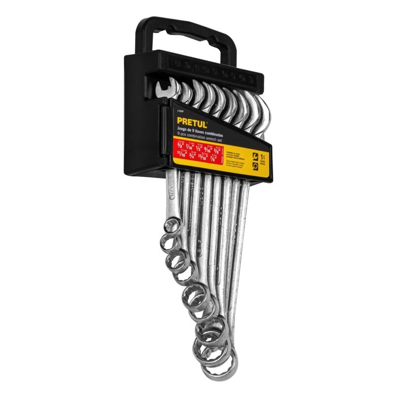 Código: 21994 Juego de 9 llaves combinadas std, PRETUL J-209P