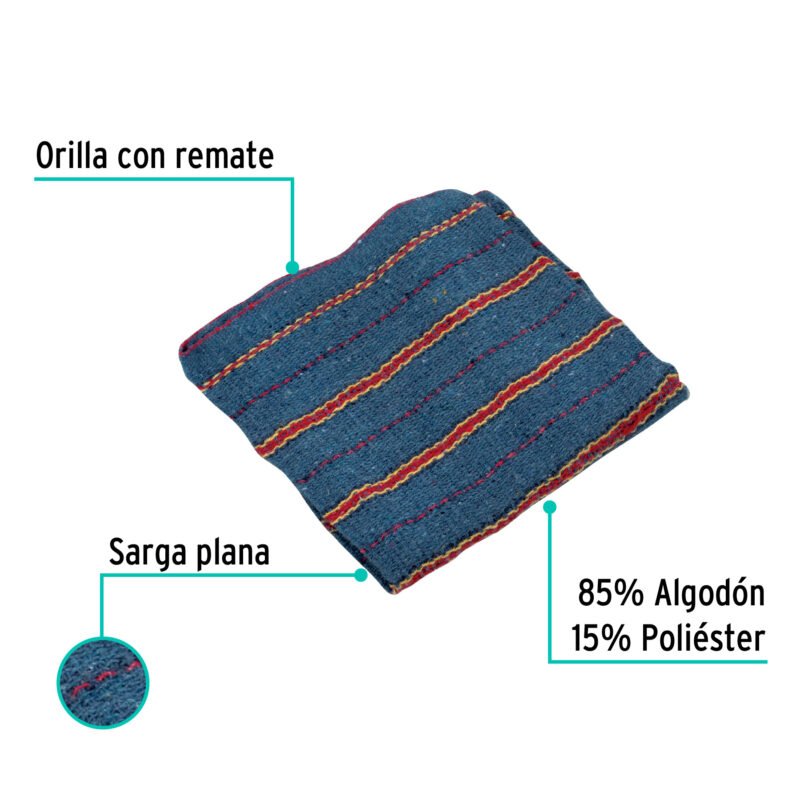 Código: 57107 Jerga gris plana de 1 m x 48 cm, KLINTEK JER-1GP