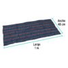 Código: 57107 Jerga gris plana de 1 m x 48 cm, KLINTEK JER-1GP