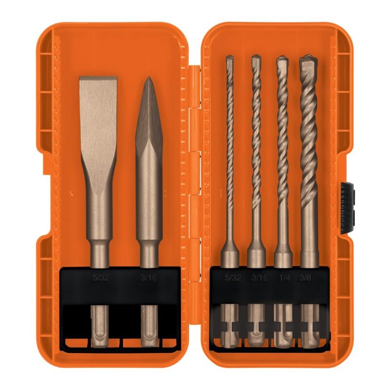 Código: 103033 Juego de 6 brocas y cinceles SDS plus en estuche, Truper JSDS-6