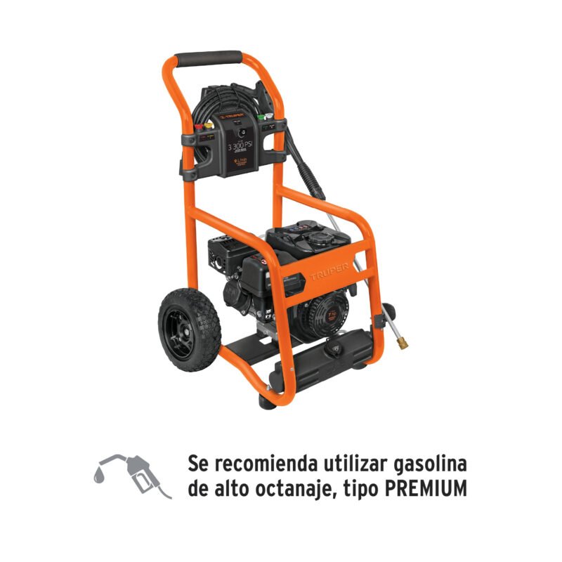 LAGAS-3300.jpg Código: 12909 Hidrolavadora con motor a gasolina, 3,300 PSI, Truper LAGAS-3300