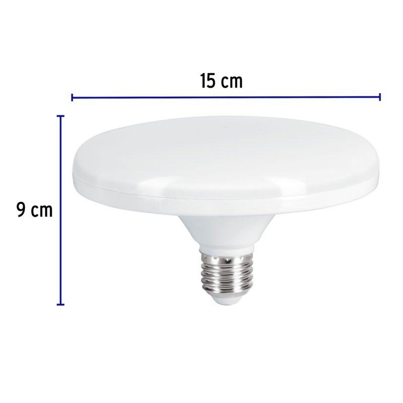 LEDCI-120CFC2-1.jpg Código: 45631 Lámpara LED tipo OVNI 18 W (equiv. 125 W), luz cálida, caja LEDCI-120C