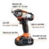 Código: 101607 Llave de impacto 1/2', 20V, 133 lb/ft, 1 batería 4Ah, PRO LIMI-20A