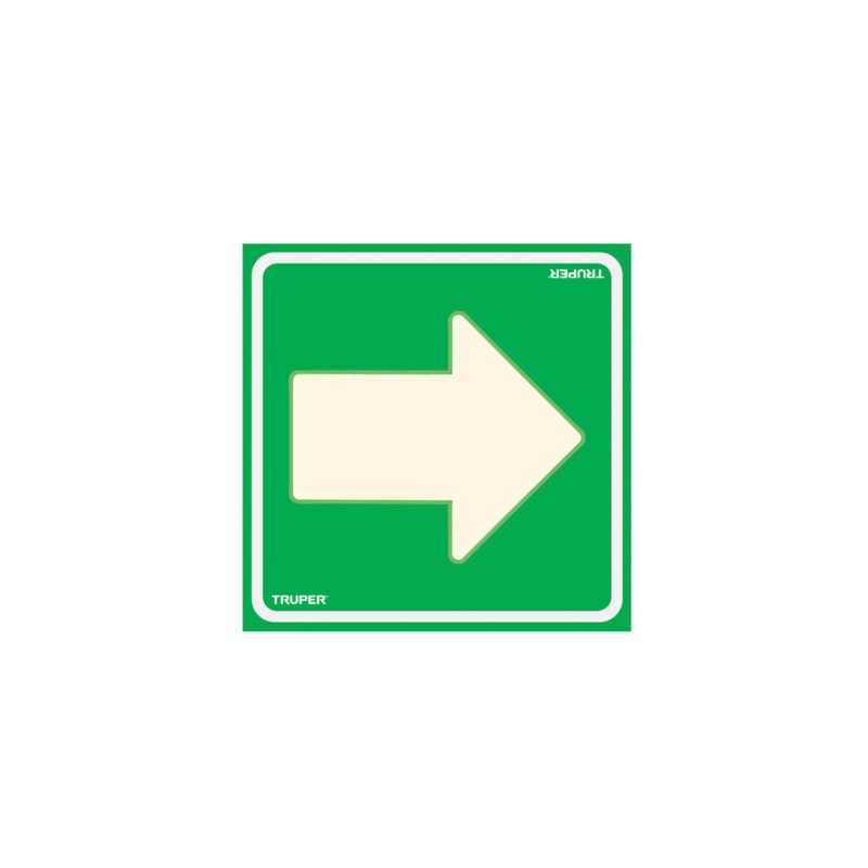 Código: 18433 Letrero de señalización 'FLECHA', 19 x 19 cm, Truper LIN-07