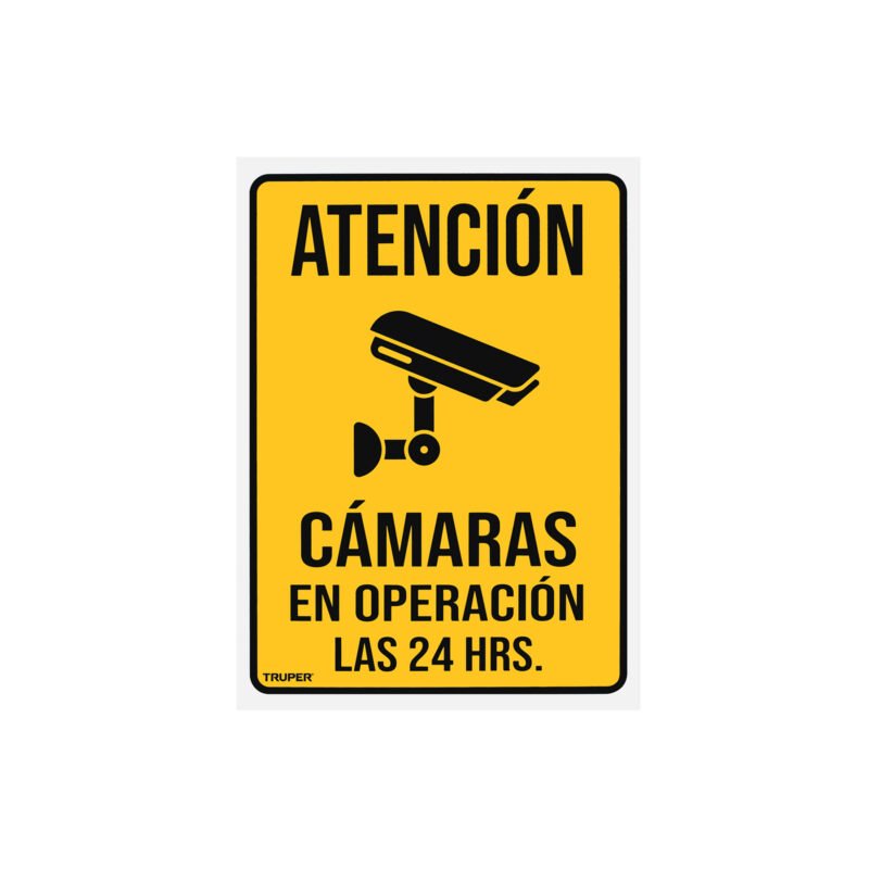 LIN-13.jpg Código: 103092 Letrero de señalización 'CÁMARAS EN OPERACIÓN', 25 x 34 cm LIN-13