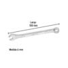 Código: 21900 Llave combinada 6 mm x 100 mm de largo, Pretul LL-2006MP