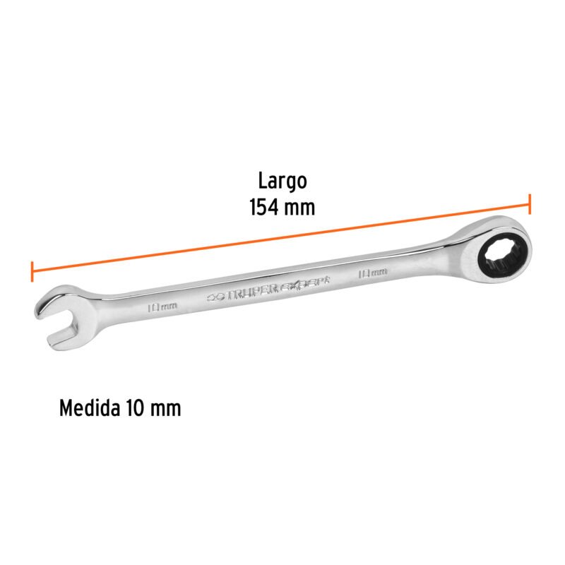 Código: 15743 Llave combinada con matraca 10 mm x 154 mm largo, Expert LL-2010MX