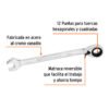 Código: 13666 Llave combinada matraca reversible 11mmx160 mm largo, Expert LL-2011MXR