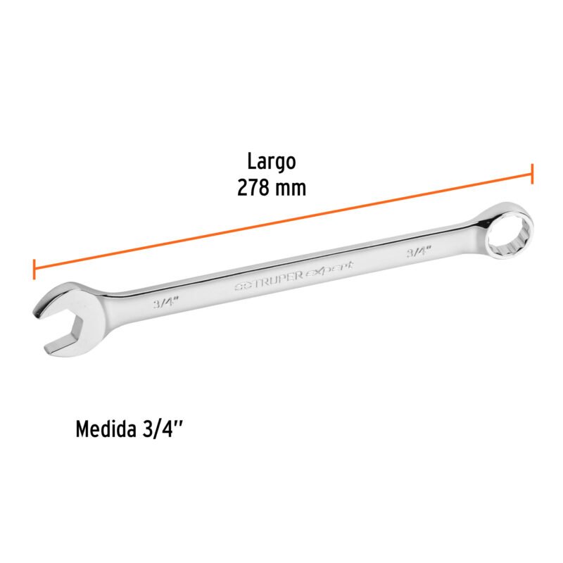 Código: 15598 Llave combinada extralarga 3/4' x 278 mm de largo, Expert LL-2024
