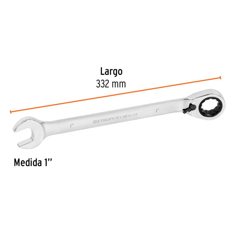 Código: 13654 Llave combinada matraca reversible 1' x 332 mm largo, Expert LL-2032XR