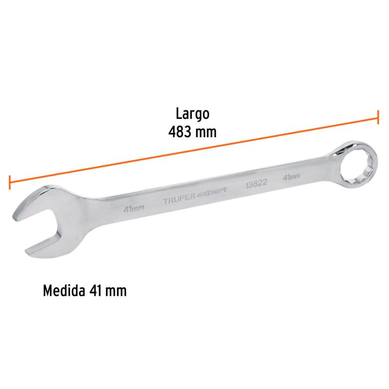 LL-2041MFC2.jpg Código: 13822 Llave combinada extralarga 41 mm x 483 mm de largo, Expert LL-2041M
