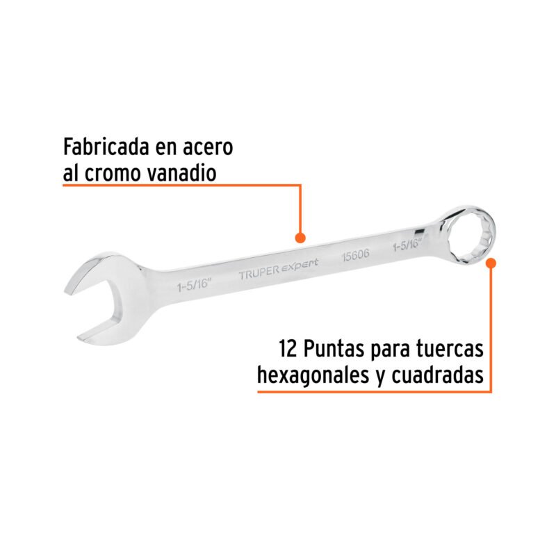 Código: 15606 Llave combinada extralarga 1-5/16' x 376 mm de largo, Expert LL-2042