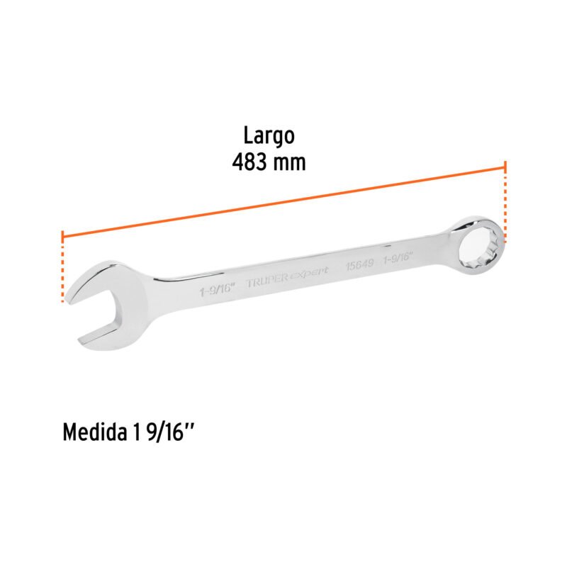 Código: 15649 Llave combinada extralarga 1-9/16' x 483 mm de largo, Expert LL-2050