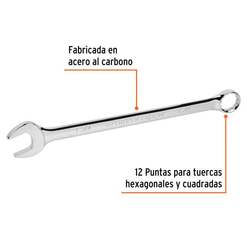 LL-2056FC1.jpg Código: 15633 Llave combinada extralarga 1-3/4' x 496 mm de largo, Expert LL-2056