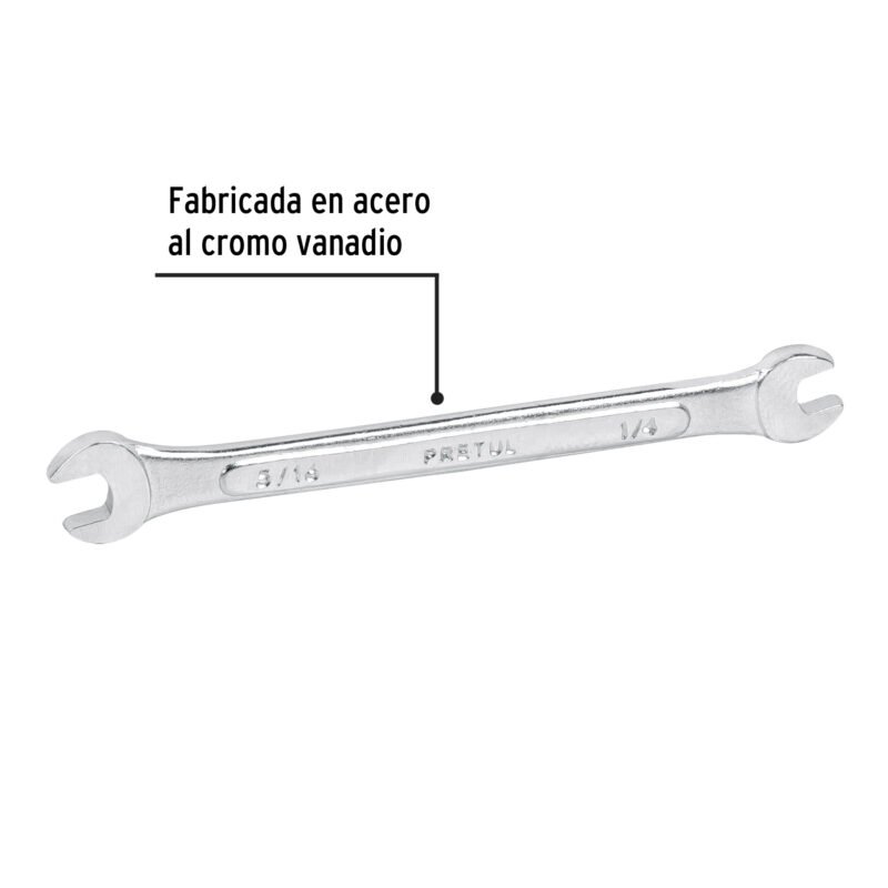Código: 21950 Llave española, 1/4 x 5/16' x 122 mm de largo, PRETUL LL-3018P