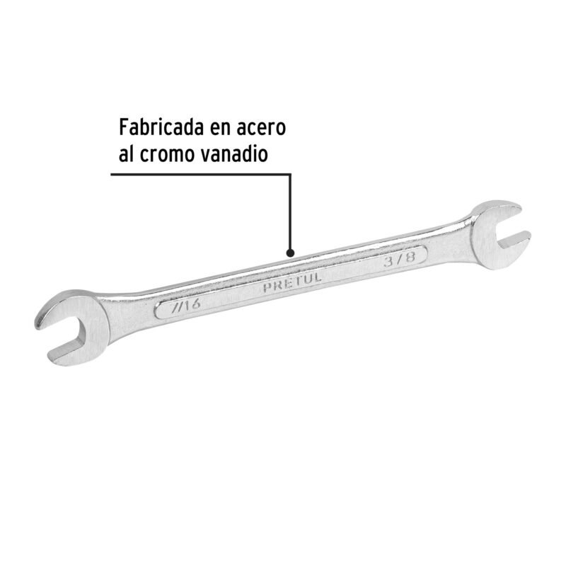 LL-3021PFC1.jpg Código: 21952 Llave española, 3/8 x 7/16' x 157 mm de largo, PRETUL LL-3021P