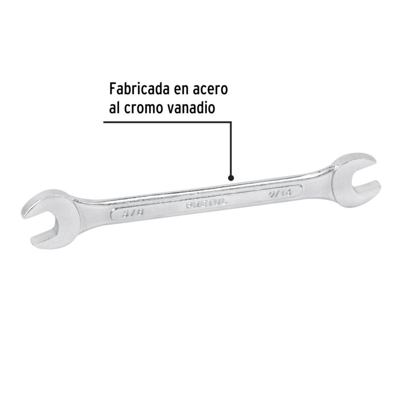 LL-3030PFC1.jpg Código: 21955 Llave española, 9/16 x 5/8' x 185 mm de largo, PRETUL LL-3030P