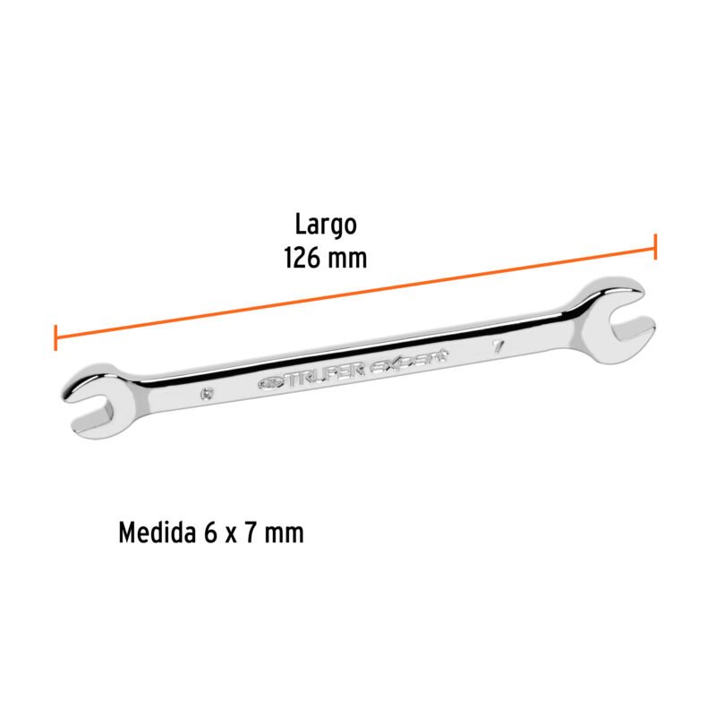 Código: 15704 Llave española 6 x 7 mm x 126 mm de largo, Truper Expert LL-30607
